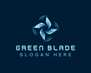 Wind Propeller Blade logo design