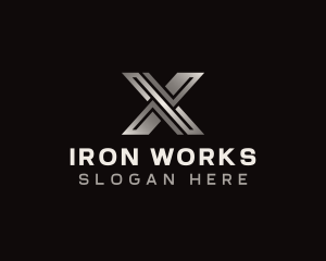 Iron - Industrial Steel Mechanic logo design