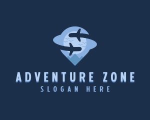 Airplane Adventure Tourist logo design