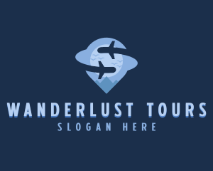 Airplane Adventure Tourist logo design