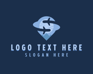 Landmark - Airplane Adventure Tourist logo design