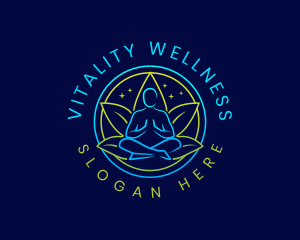 Yoga Lotus Wellness logo design