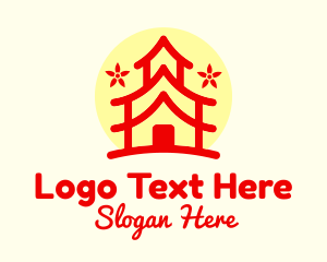 Japan - Oriental Japanese Temple logo design