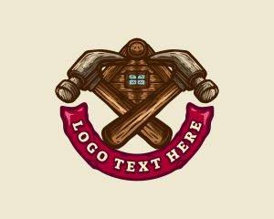 Handyman - Carpentry Hammer Builder logo design