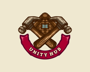 Carpentry Hammer Builder Logo