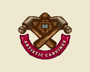 Carpentry Hammer Builder logo design