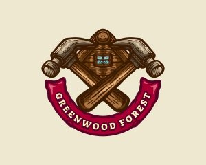 Carpentry Hammer Builder logo design