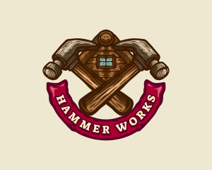 Hammer - Carpentry Hammer Builder logo design