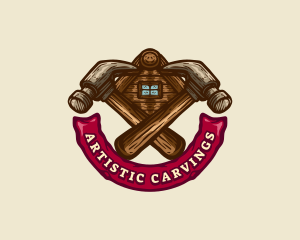 Carpentry Hammer Builder logo design