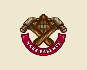 Carpentry Hammer Builder logo design