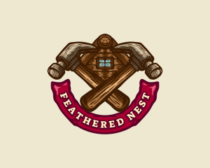 Carpentry Hammer Builder logo design