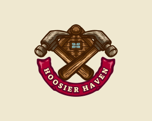 Carpentry Hammer Builder logo design