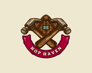 Carpentry Hammer Builder logo design