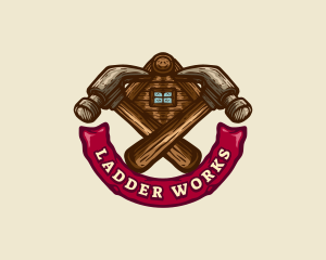 Carpentry Hammer Builder logo design