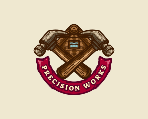 Carpentry Hammer Builder logo design