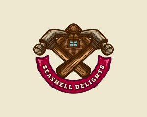 Carpentry Hammer Builder logo design