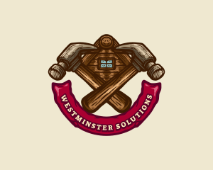 Carpentry Hammer Builder logo design