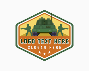 Soldier - Soldier Military Tank logo design