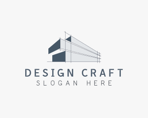 Blueprint - Architecture Blueprint Contractor logo design