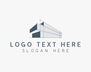 Home Builder - Architecture Blueprint Contractor logo design