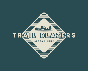 Mountain Hiking Nature logo design