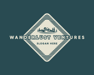 Mountain Hiking Nature logo design