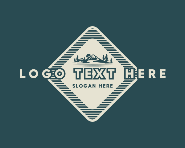 Outdoor - Mountain Hiking Nature logo design