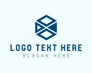 Marketing - Business Diamond Hexagon logo design