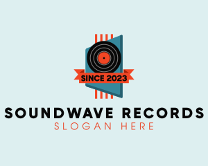 Record - Retro Recording Studio logo design