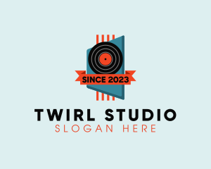 Retro Recording Studio logo design