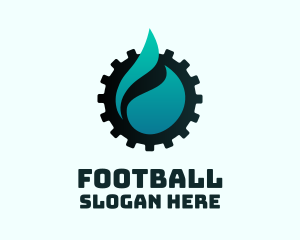Distiller - Oil Drop Industrial Cogwheel logo design