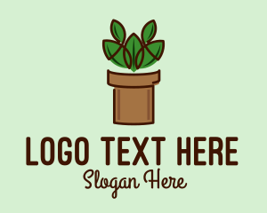 Environment - Geometric Potted Plant logo design