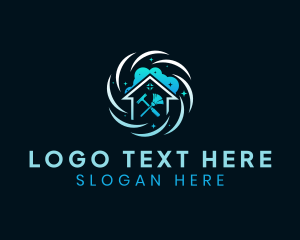 Clean - Sparkling Home Cleaning logo design