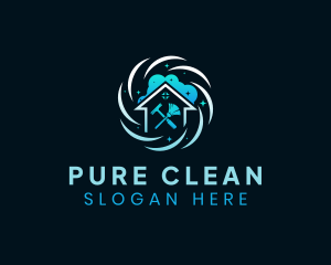 Sparkling Home Cleaning logo design