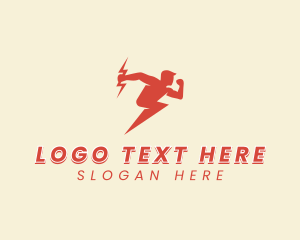 Superhero - Electric Lightning Man logo design