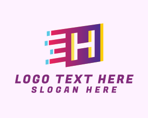 Moving - Speedy Letter H Motion logo design