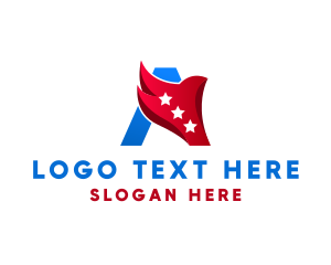 Modern - Patriotic Eagle Letter A logo design