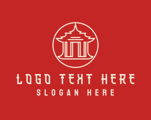 Chinese - Ancient Asian Temple logo design