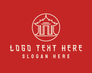 Ancient Asian Temple Logo