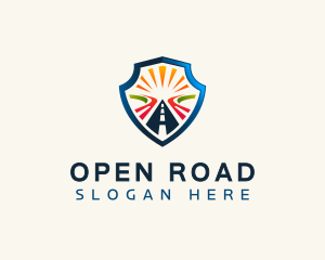 Shield Safety Road logo design