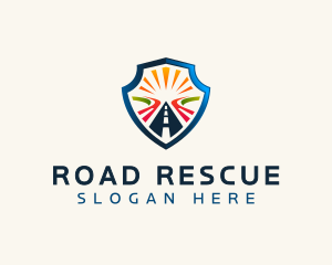 Shield Safety Road logo design