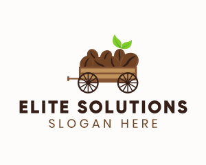 Green Leaf - Organic Coffee Wagon logo design