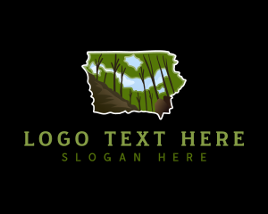 Ecosystem - Iowa Maquoketa Cave Nature logo design