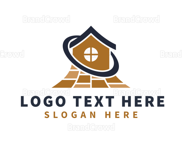 House Flooring Tile Logo