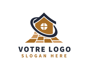 House Flooring Tile Logo