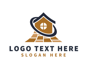 House Flooring Tile Logo