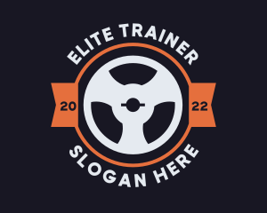 Strength Training Weights Badge logo design