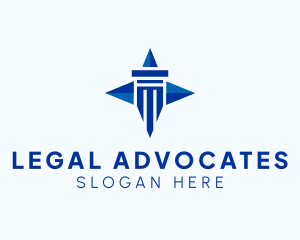 Compass Legal Pillar logo design