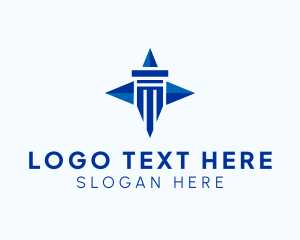 Legal Services - Compass Legal Pillar logo design