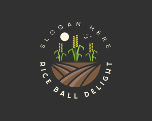 Rice Field Agriculture logo design